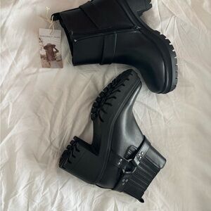 Sincerely Jules Black Moto Boots